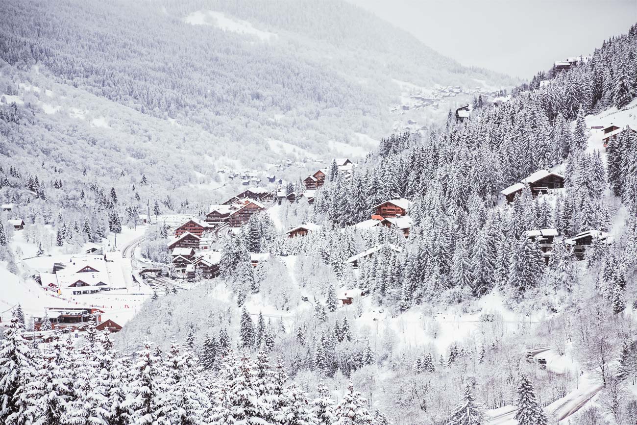Meribel, zima w Alpach