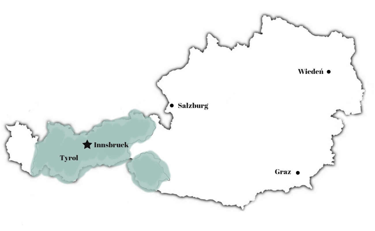 mapa Austrii